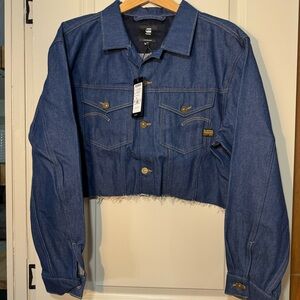NWT $180 Retail Women’s G-Star RAW Relaxed Cropped Cutoff Jacket Size XL